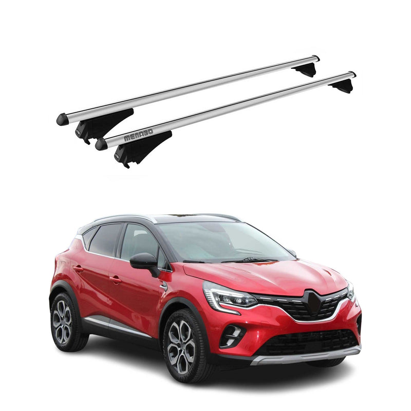Menabo Dachträger Grundtäger für Renault Captur mk2 2019-2025 75kg Alu Silber 2x