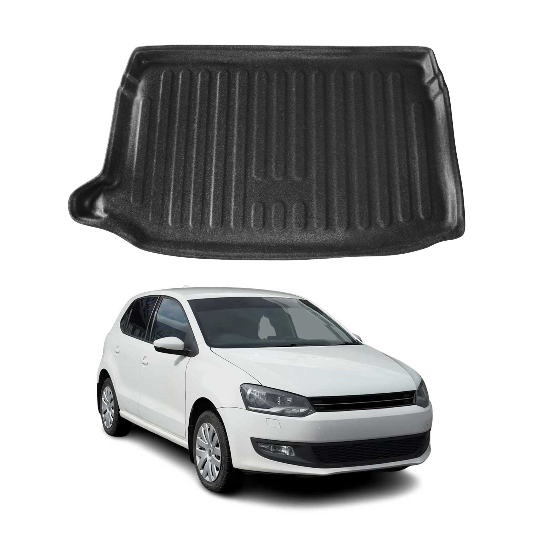 Kofferraumwanne Laderaumwanne für VW Polo 2009-2014 Gummi TPE Schwarz