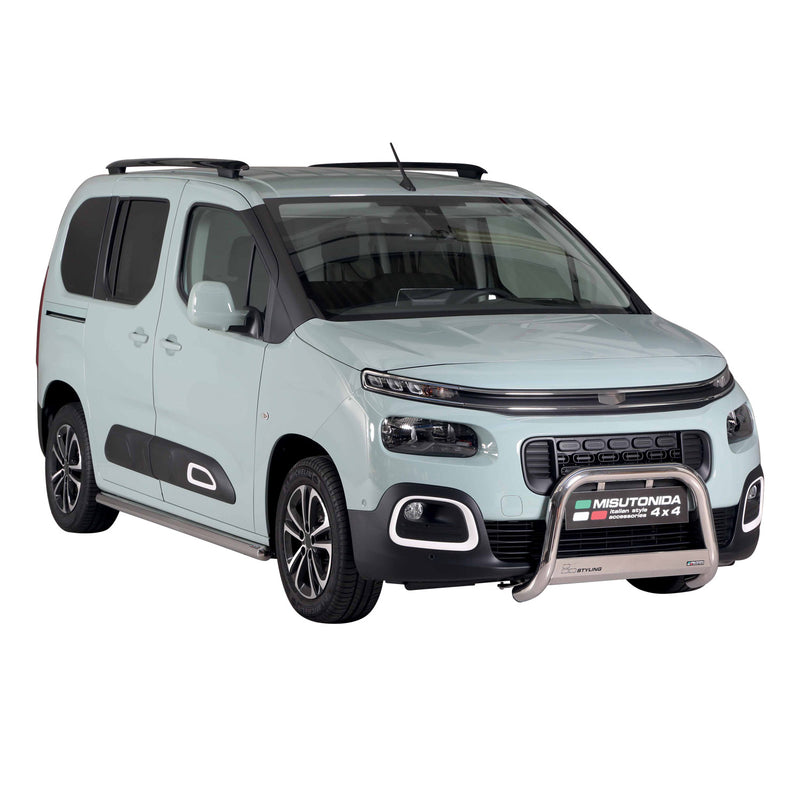 Frontbügel Frontschutzbügel für Citroen Berlingo 2018-2024 ø63mm Stahl Silber