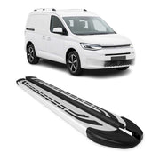 Trittbretter Seitenschweller Seitenbretter für VW Caddy Maxi 2020-26 L2 Alu Grau