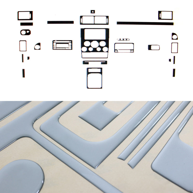 Innenraum Dekor Cockpit für Ford Transit Connect 2002-2006 Aluminium Optik 20tlg