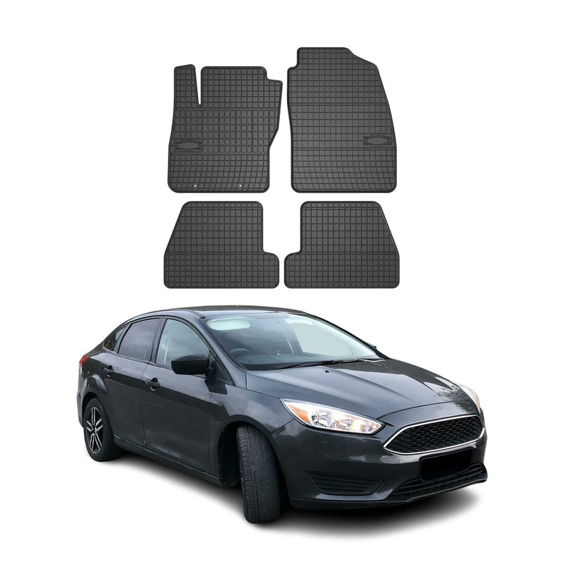 OMAC Gummi Fußmatten für Ford Focus mk3 2011-2018 Automatten Schwarz 4tlg