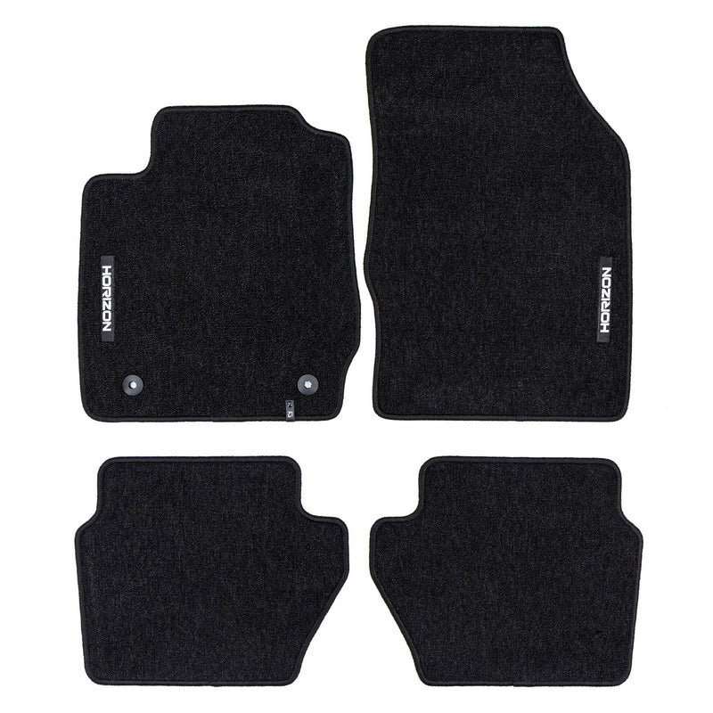 Velours Fußmatten für Ford Fiesta mk7 2017-2023 Autoteppich Schwarz 4 teile