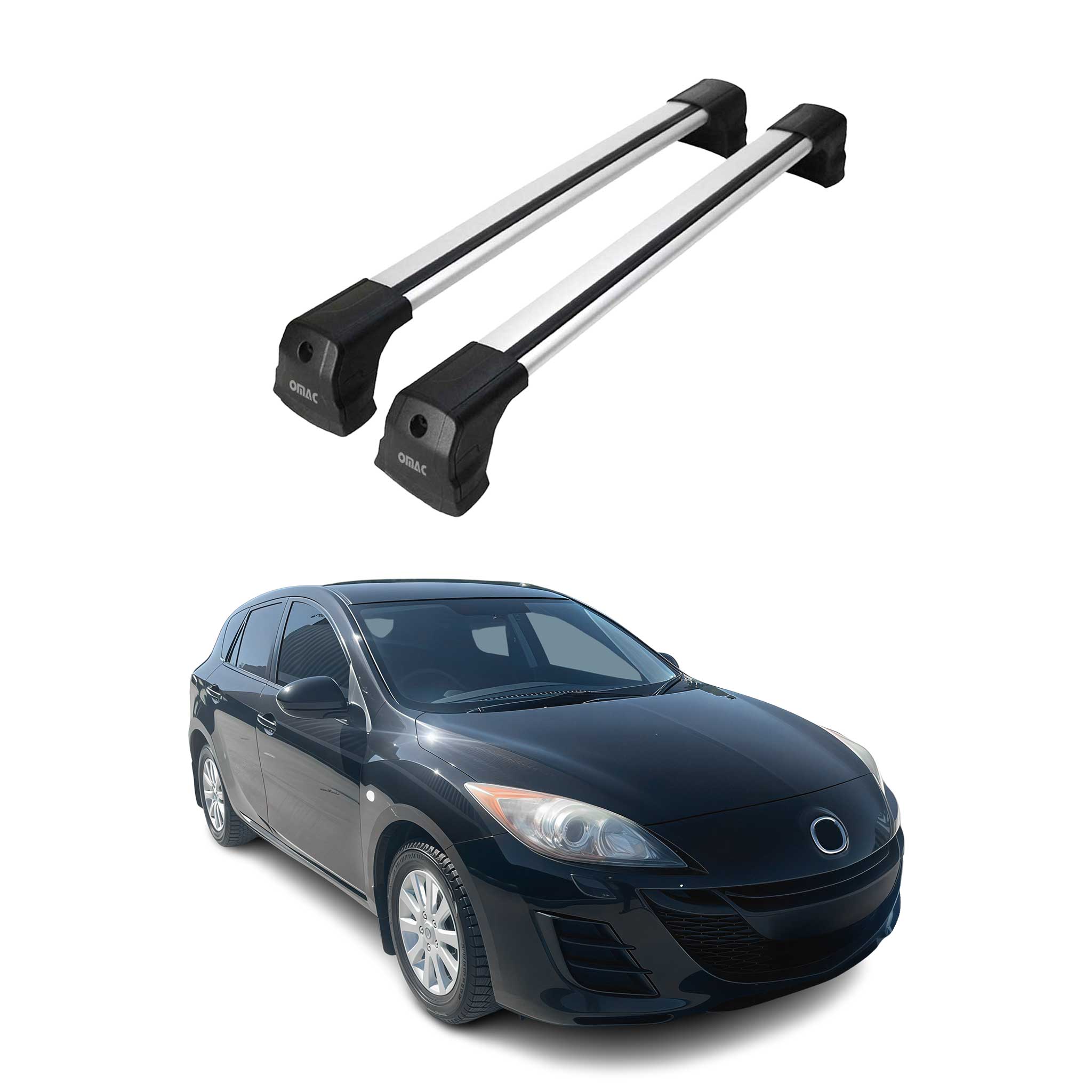 Dachträger Gepäckträger für Mazda 3 Stufenheck 2003-2009 Grundträger Alu Silber