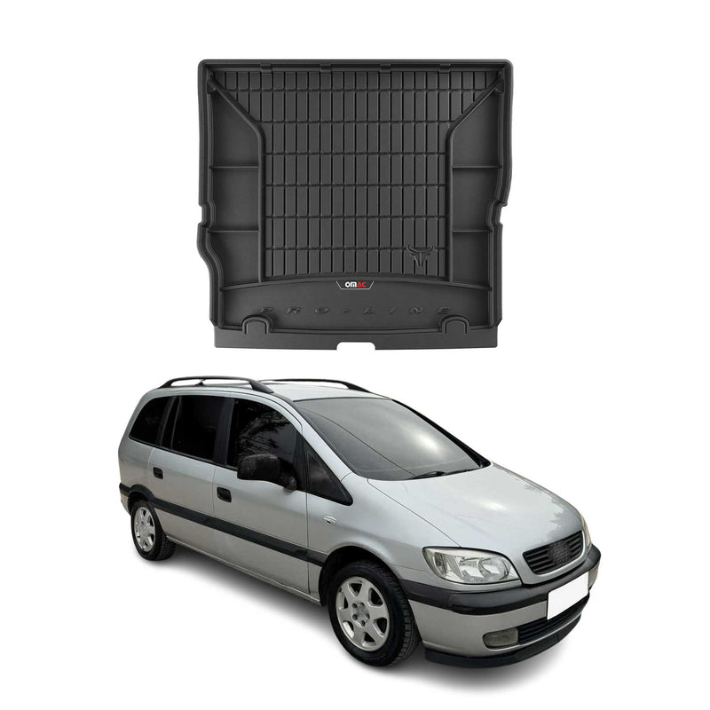 OMAC Gummi Kofferraumwanne für Opel Zafira 1999-2005 Klappbare 3.Reihe Schwarz