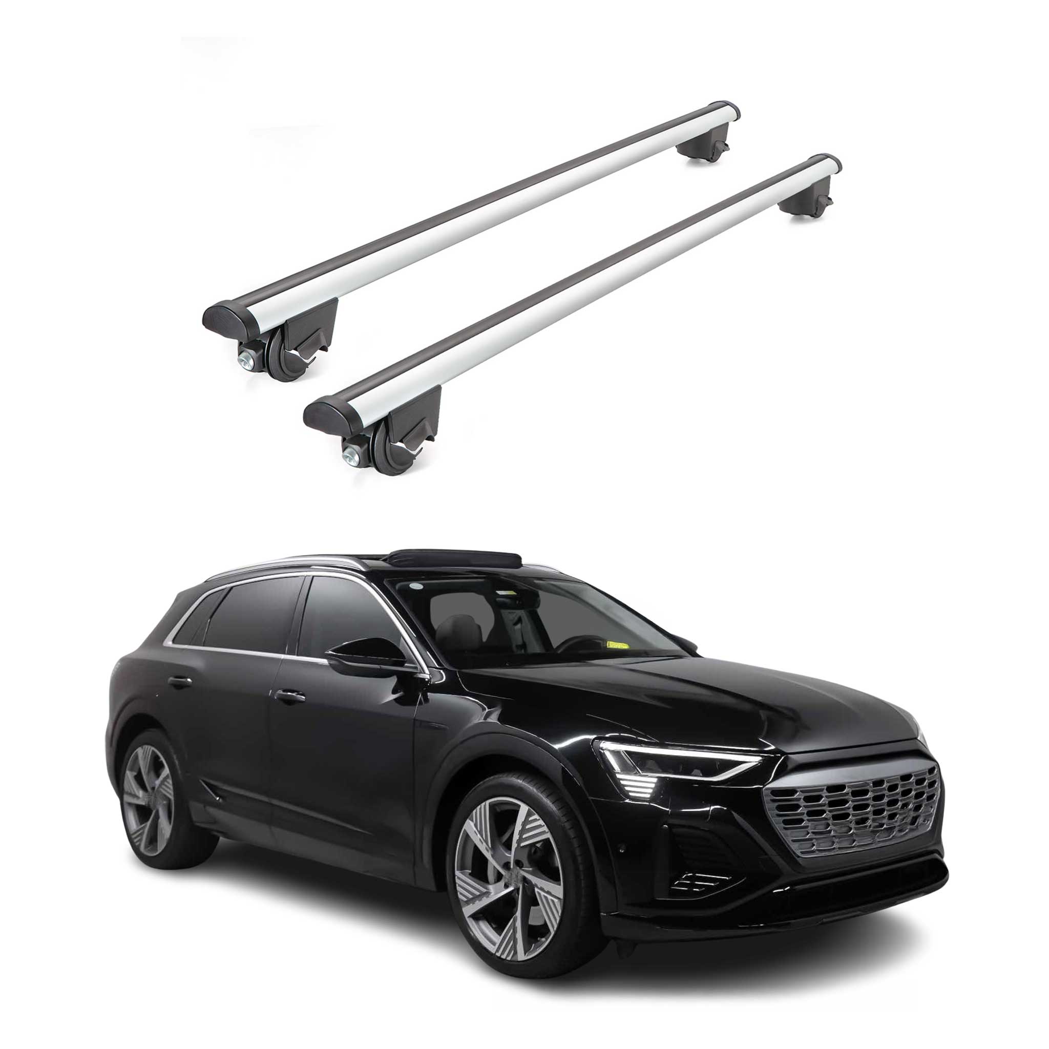 Dachträger für Audi Q8 E-Tron Sportback / Q8 E-Tron SUV 2023-2025 Grau 100kg 2x
