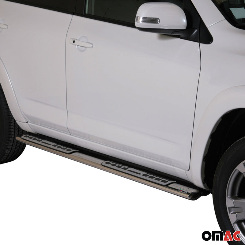 Edelstahl Seitenschweller Schwellerrohre für Toyota RAV4 XA30 2010-2012 Silber