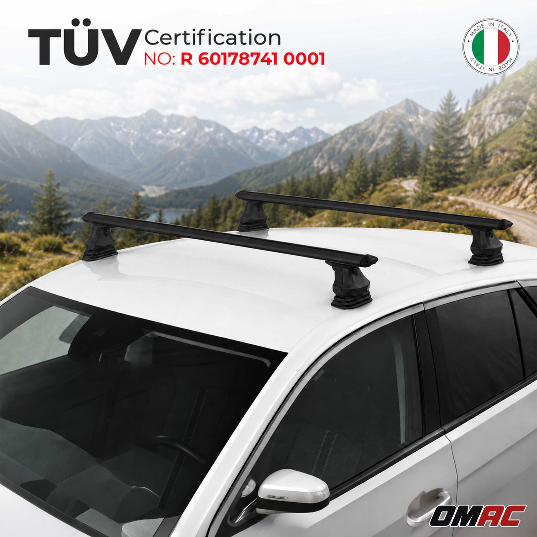 Dachträger für Renault Kangoo II 2008-2021 Aluminium 2 Stück 75 kg TÜV Schwarz
