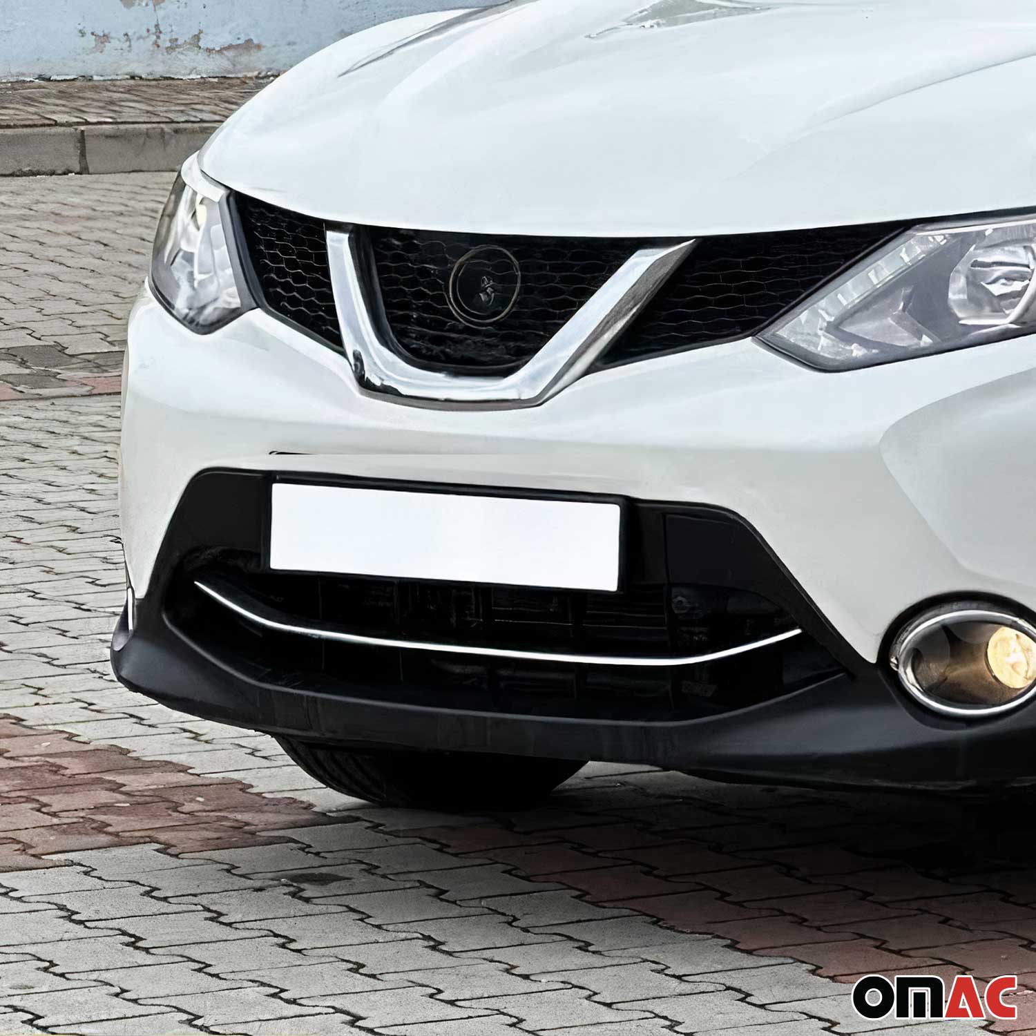 Kühlergrill Leisten Grillleisten für Nissan Qashqai J11 2014-17 Edelstahl Chrom