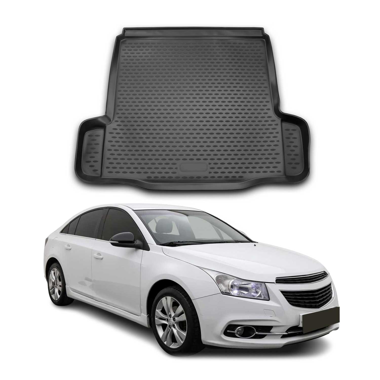 Kofferraummatte Kofferraumwanne für Chevrolet Cruze Stufenheck 2009-2014 Gummi