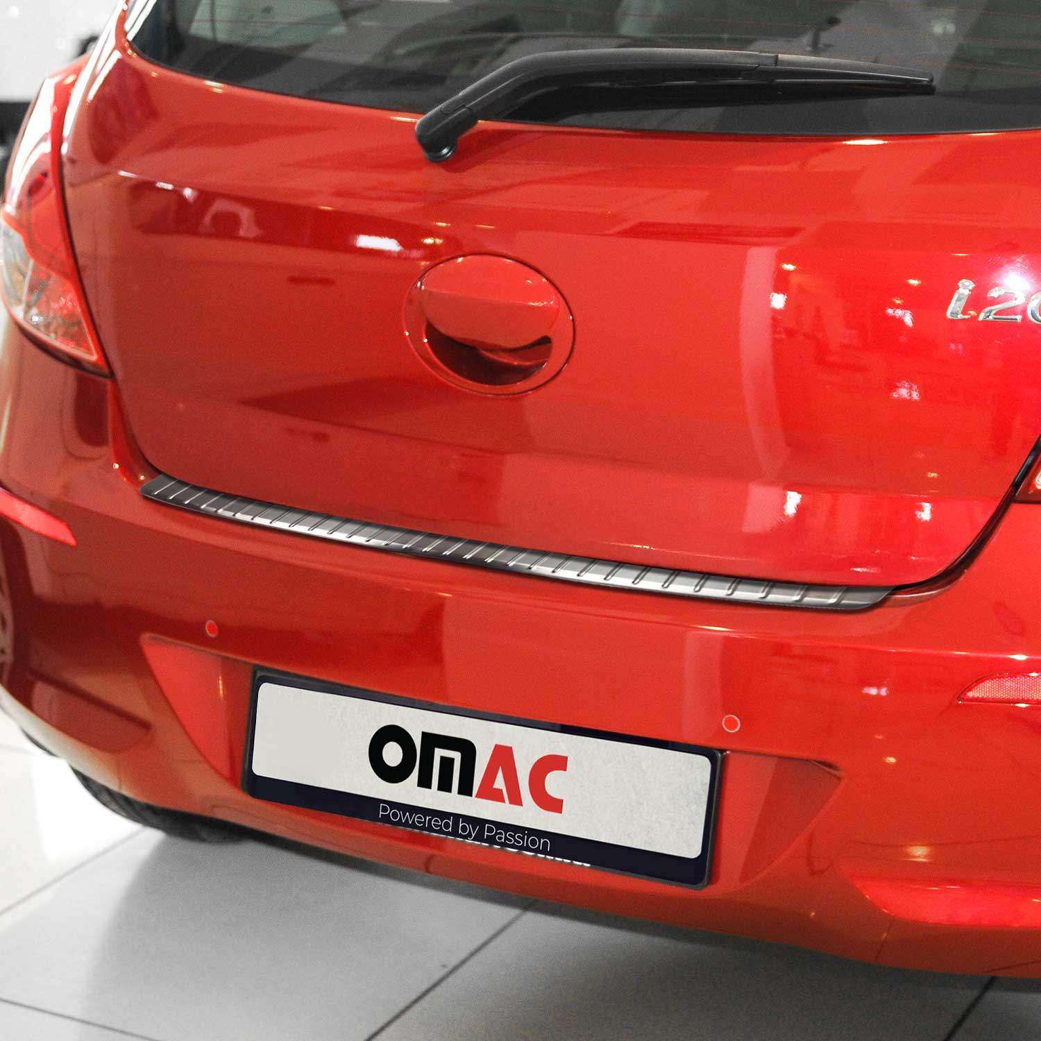 Ladekantenschutz für Hyundai i20 I Schrägheck 2012-2014 Facelift gebürstet