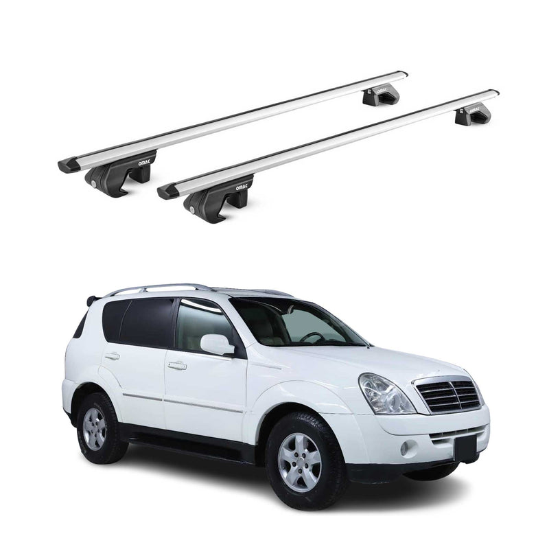 Dachträger Grundtäger für Ssangyong Rexton II III 2006-2017 90kg Alu Grau 2x ABE