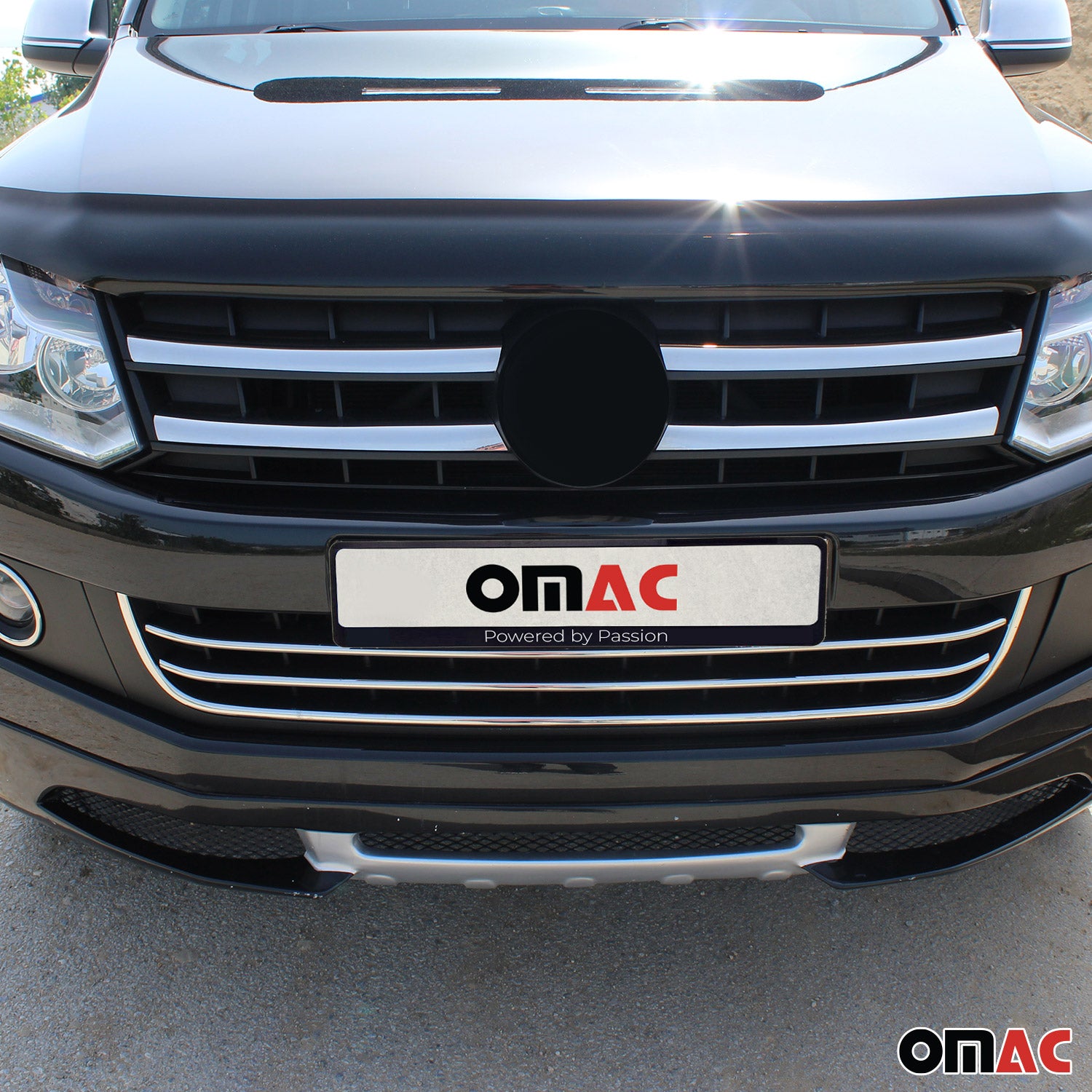 Kühlergrill Leisten Grillleisten für VW Amarok 2010-2016 Edelstahl Chrom 3tlg
