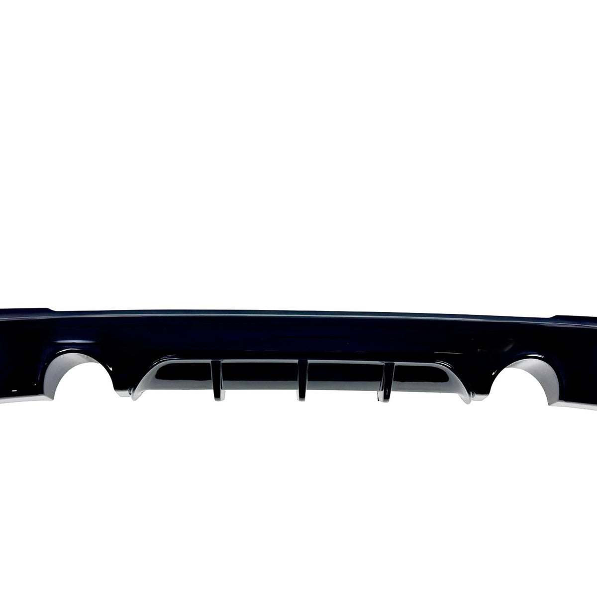 JOM Heckschürzeneinsatz für BMW 2er F22/F23 2010-2017 schwarz glänzend 1-Rohr (li/re)