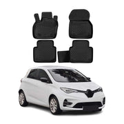 OMAC Gummimatten Fußmatten für Renault Zoe 2019-2024 TPE Automatten Schwarz 4x