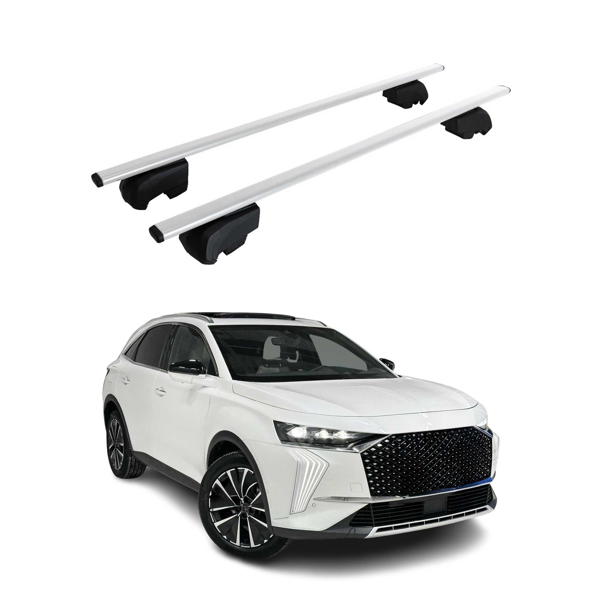 Dachträger Grundtäger für DS7 Crossback / DS 7 2017-2026 75kg Metall Silber 2x