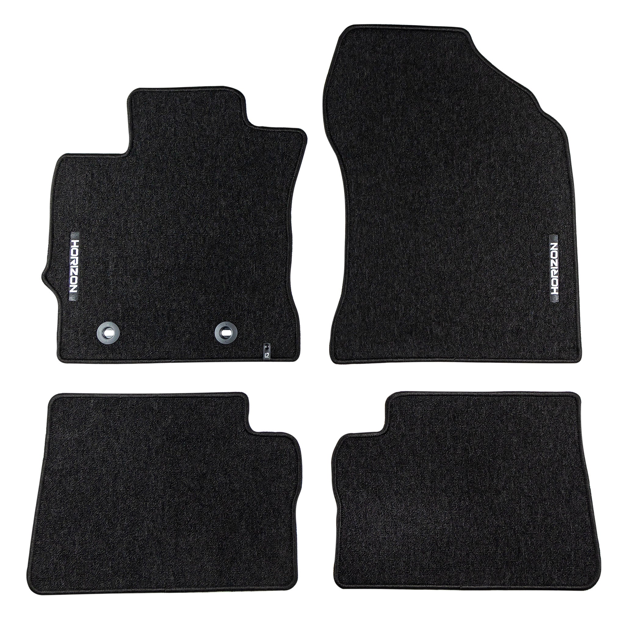 Velours Fußmatten für Toyota Auris II 2012-2018 Autoteppich Schwarz 4 teile