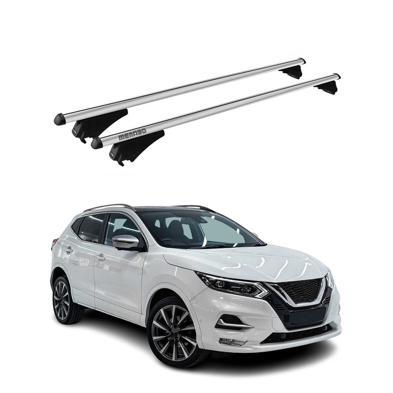 Menabo Dachträger Grundtäger für Nissan Qashqai J11 2017-2021 FL 75kg Alu Silber