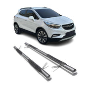Edelstahl Trittbretter Schwellerrohre für Opel Mokka Edelstahl Silber 2tlg