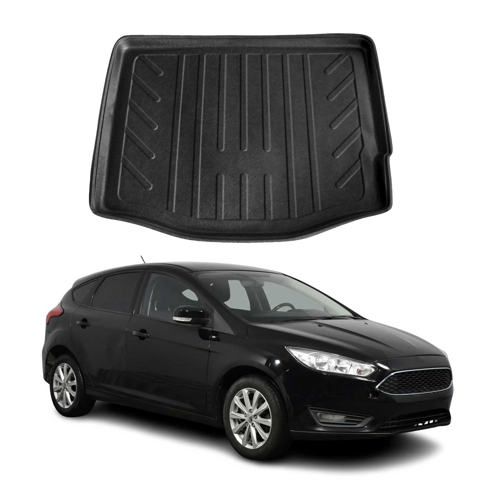 Kofferraumwanne Laderaumwanne für Ford Focus mk3 2011-2018 Fünftürer Gummi TPE