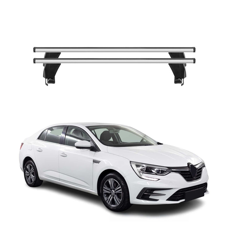 Menabo Dachträger Grundtäger für Renault Megane 2016-2025 50kg Alu Silber 2 tlg