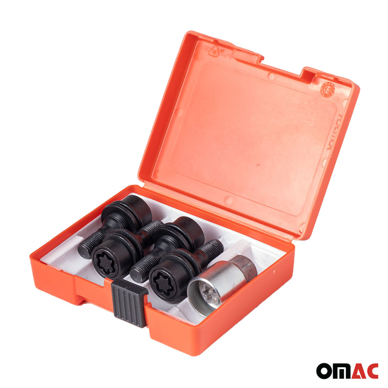 Radschloss Radschrauben Satz für Citroen C5 bis 2002 Schwarz 4tlg M12X1.25