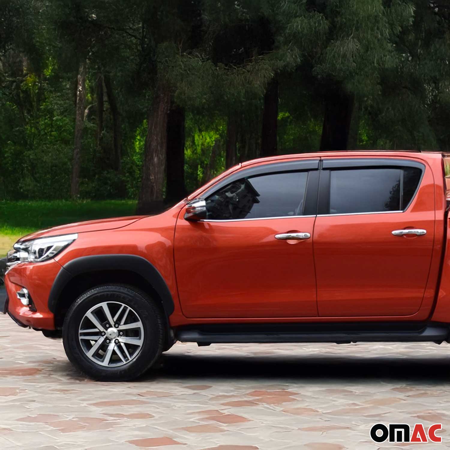 Fensterleisten Zierleisten für Toyota Hilux 2015-2026 Edelstahl Chrom 4tlg