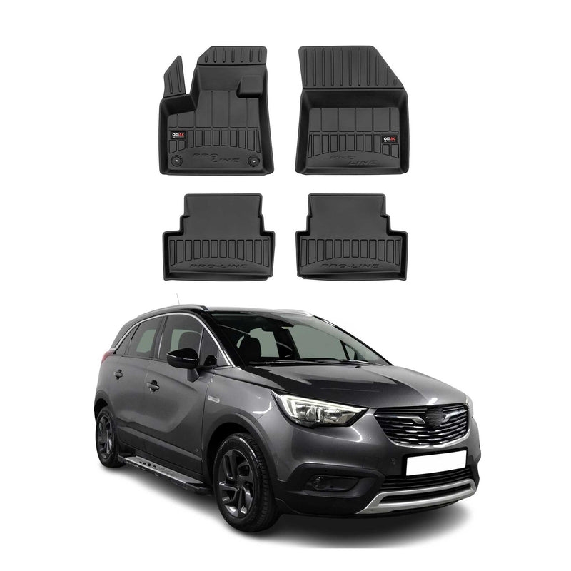 OMAC Gummi Fußmatten für Opel Grandland X 2017-2025 Premium Gummi Schwarz 4tlg