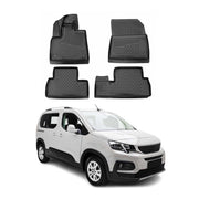 OMAC Gummimatten Fußmatten für Peugeot Rifter 2019-2021 5tür TPE Schwarz 4x