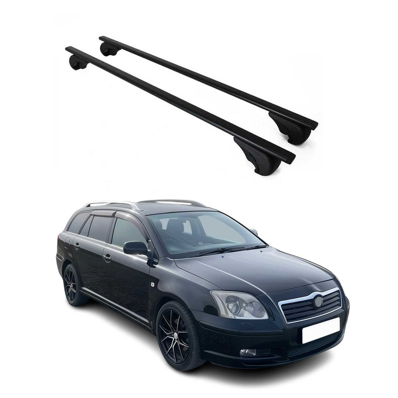 Dachträger Grundtäger für Toyota Avensis Verso mk2 2001-2008 75kg Schwarz Metall