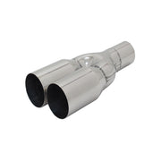Auspuff Endrohr Edelstahl Y 2x76mm RL-Design Endschalldämpfer mit ABE