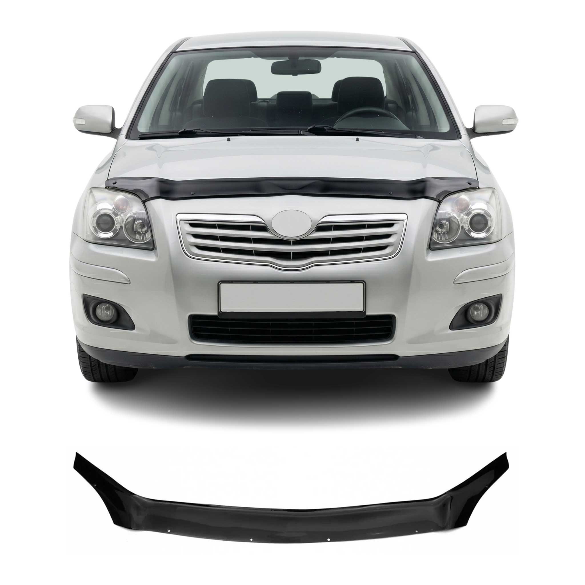 Motorhaube Deflektor Steinschlagschutz für Toyota Avensis 2003-2008 Schwarz