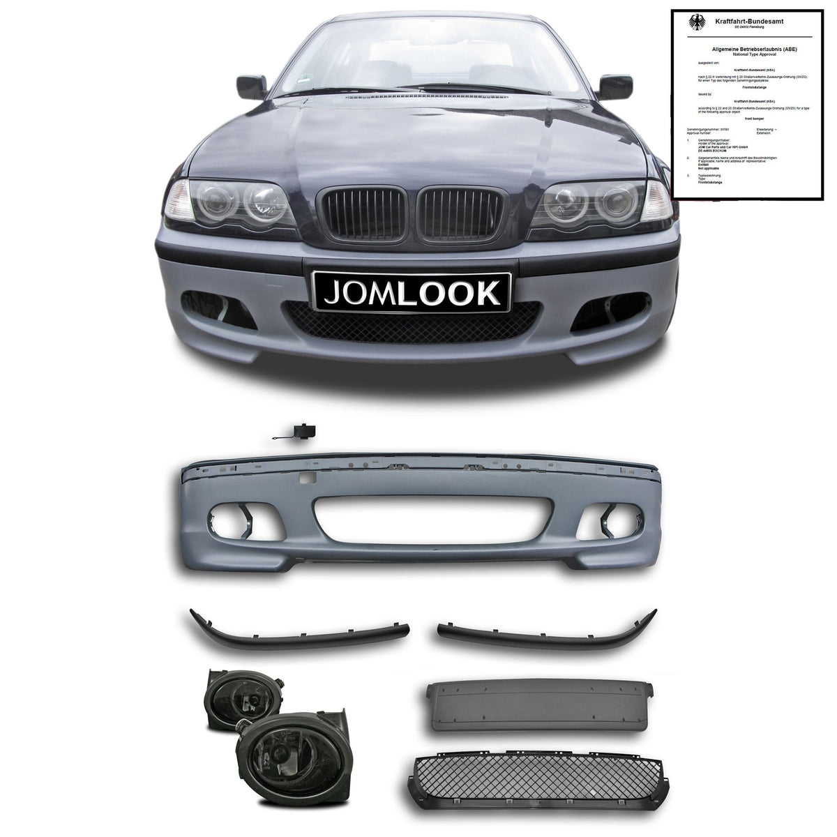 JOM Frontstoßstange für BMW E46 Limo Touring nicht passend bei M3 Modellen mit ABE