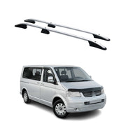 Dachreling für VW T5 T6 Transporter Multivan Caravelle 2003-2024 L1 Alu Schwarz