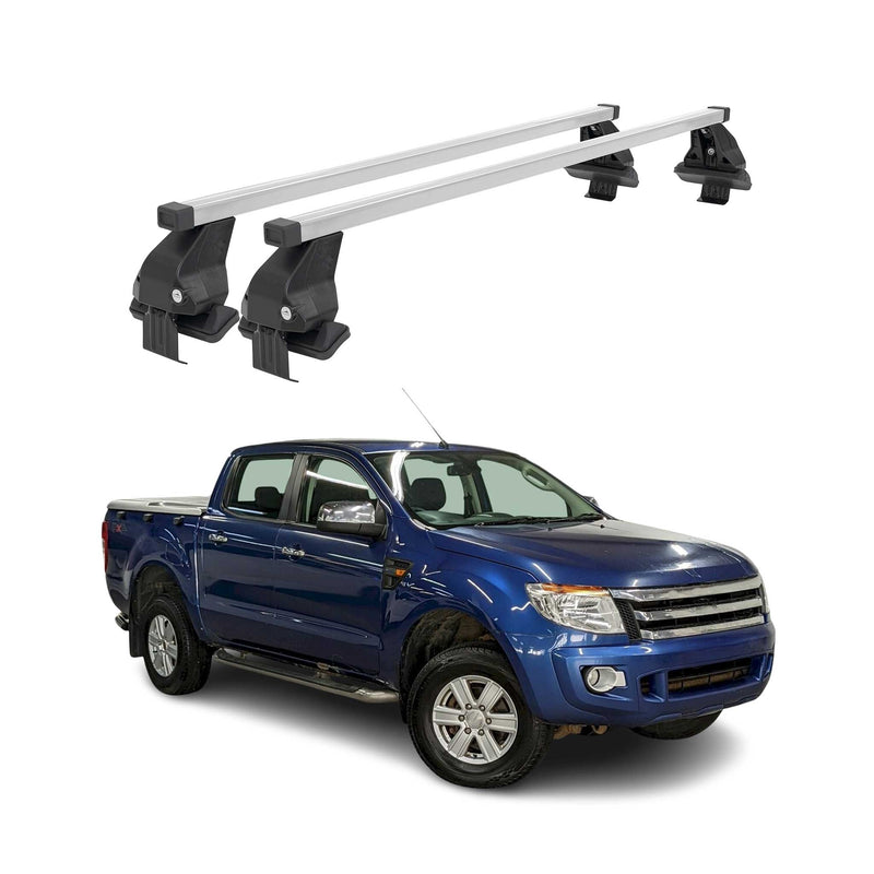 Menabo Dachträger Grundtäger für Ford Ranger 2011-2015 50kg Stahl Silber 2 tlg