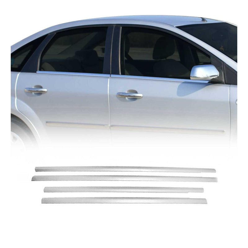 Fensterleisten Zierleisten für Ford Focus 2004-2013 Matt Edelstahl Chrom 4tlg