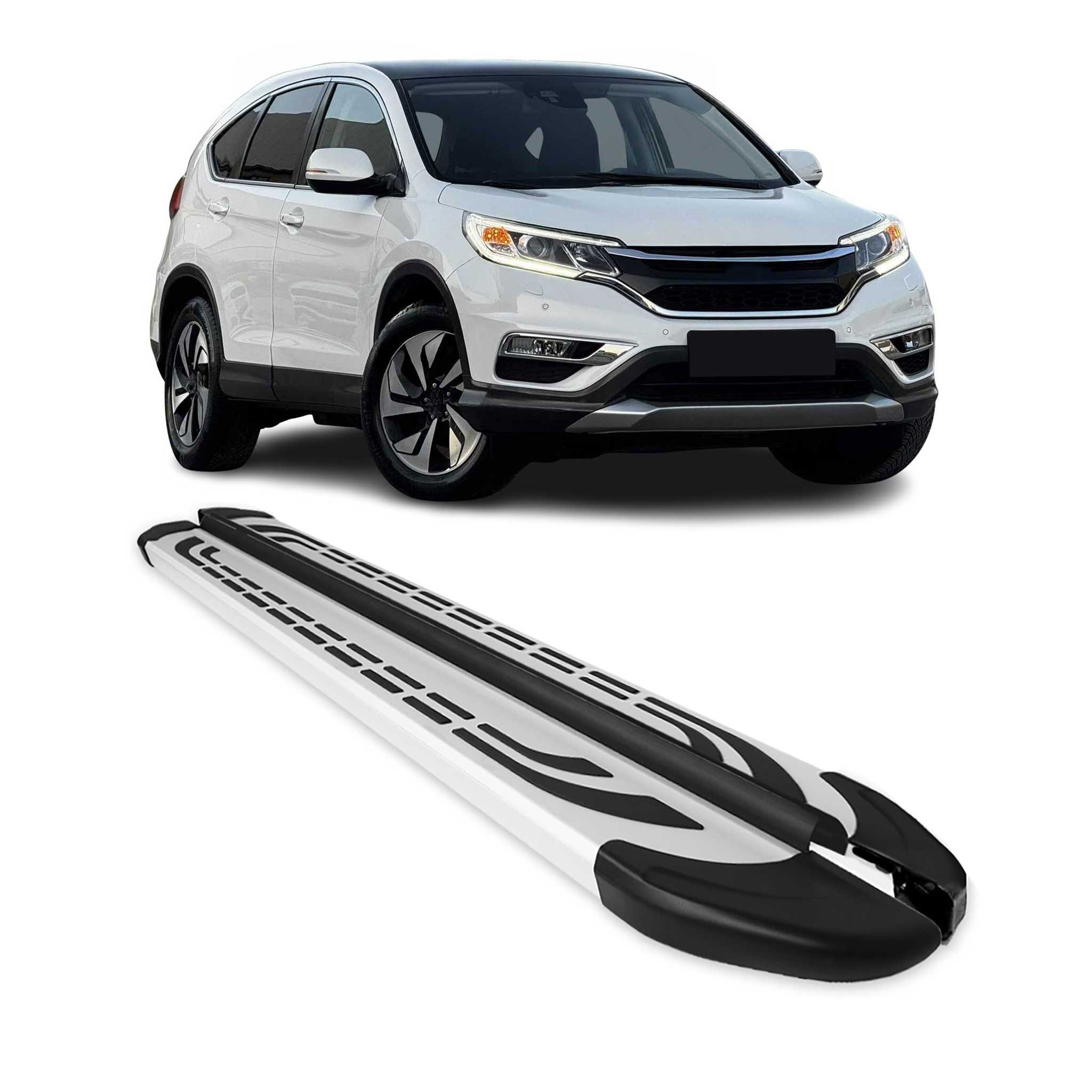 Trittbretter Seitenschweller Seitenbretter für Honda CR-V 2012-2019 Alu Grau
