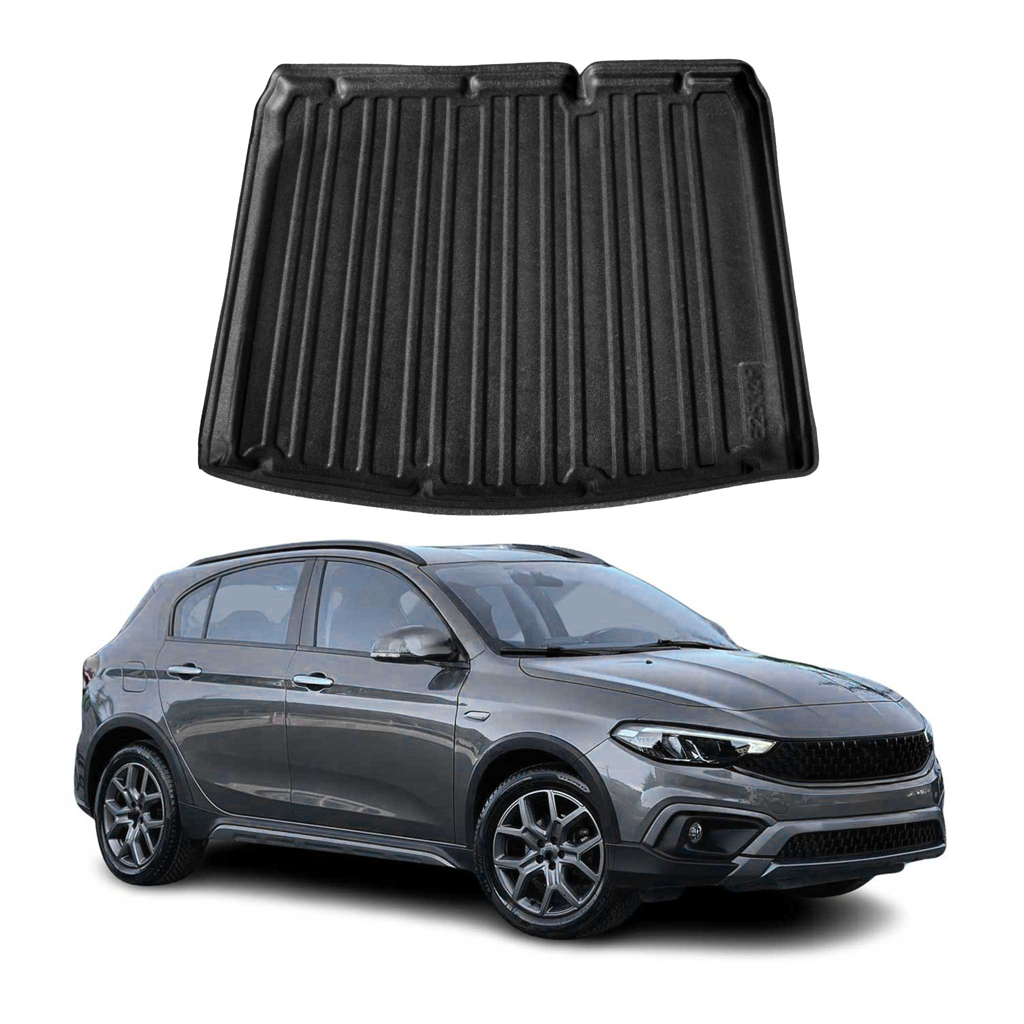 Kofferraumwanne Laderaumwanne für Fiat Tipo Cross 2020-2023 Gummi TPE Schwarz