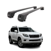 Dachträger für Toyota Land Cruiser Prado J150 2009-2023 Aluminium Schwarz 2tlg