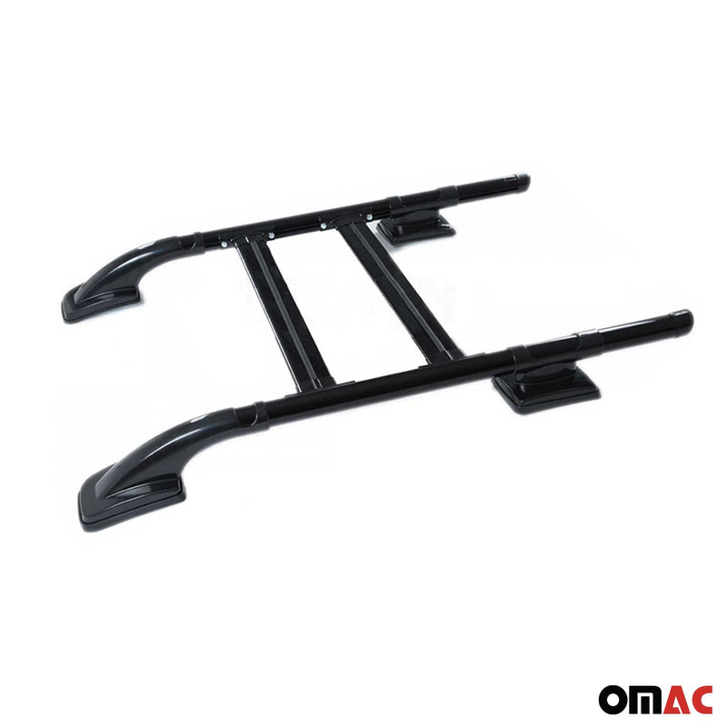 Dachreling Dachträger Satz für Ford Ranger Double Cab 2 2007-2012 Alu Schwarz 4x