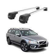 Dachträger Grundträger für Volvo XC70 III 2008-2016 Aluminium 75kg Grau 2tlg