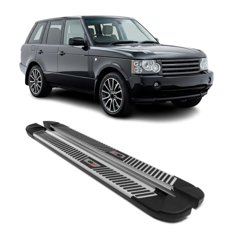 Trittbretter Seitenbretter für Range Rover L322 Vogue 2002-2012 Alu Schwarz