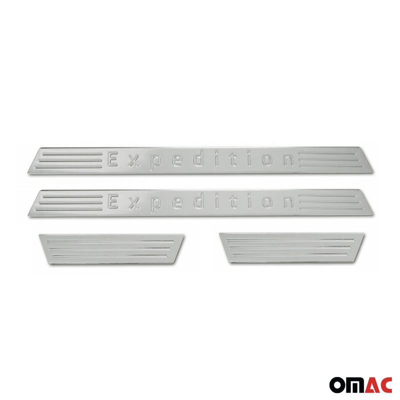 Door sill trims edition for Fiat Panda 2002-2025 stainless steel 4x
