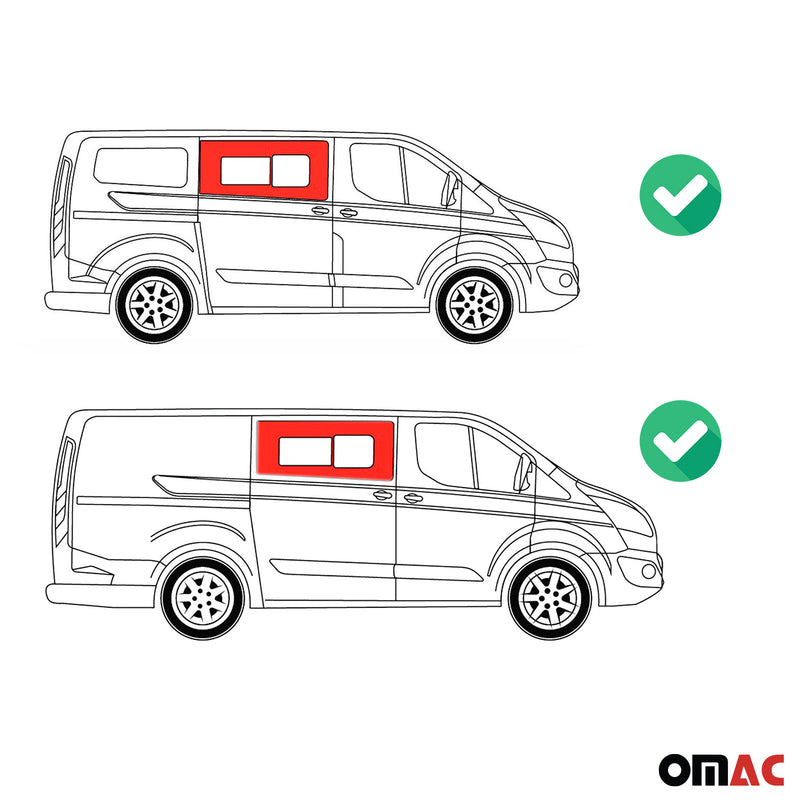 Glasfenster Schiebefenster für Ford Transit Custom 2013-2024 Auto Rechts L1 L2