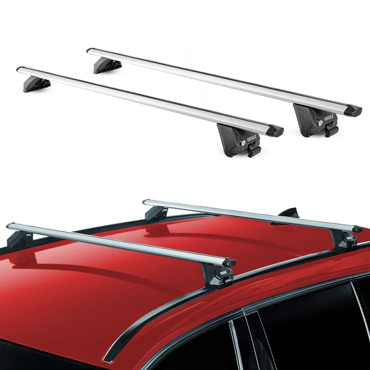 Dachträger Grundtäger für Seat Tarraco 2018-2024 100kg Aluminium Silber 2tlg ABE