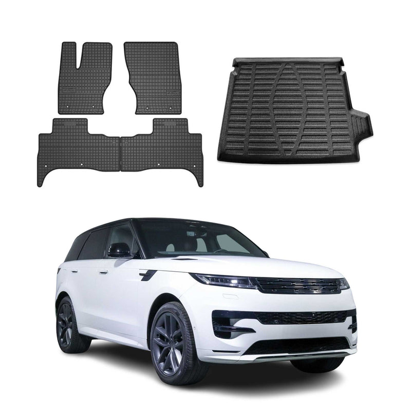 Fußmatten & Kofferraumwanne Set für Range Rover Sport L494 2017-2025 Gummi 5x
