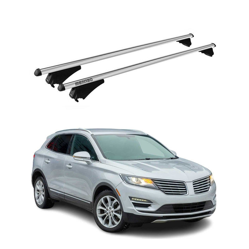 Menabo Dachträger Grundtäger für Lincoln MKC 2015-2019 75kg Alu Silber 2 tlg