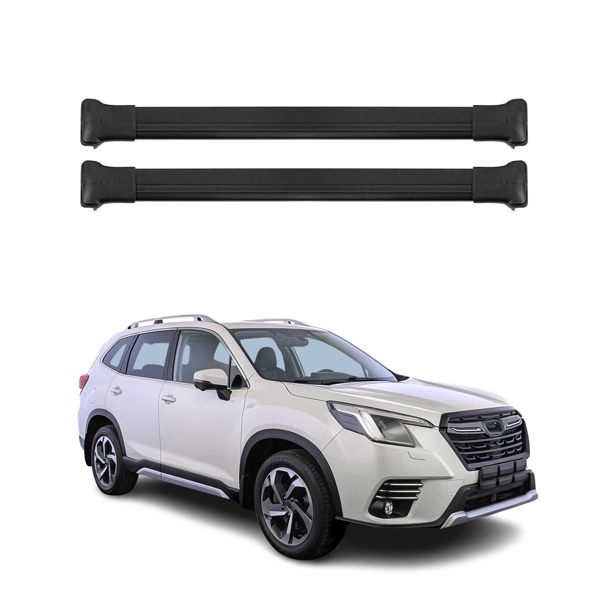 Dachträger Grundtäger für Subaru Forester V 2018-2025 75kg Alu Schwarz 2tlg
