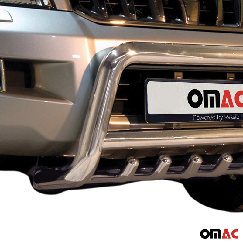 Frontbügel Frontschutzbügel für Toyota Land Cruiser 120 2003-09 ABE Stahl Silber