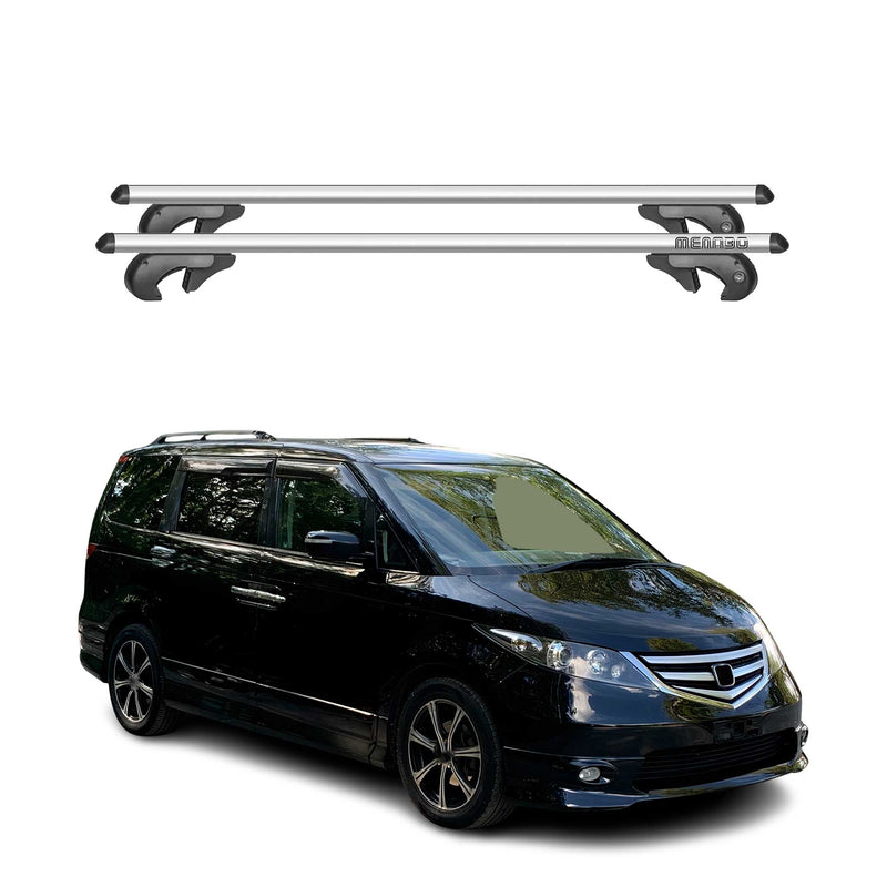 Menabo Dachträger Grundtäger für Honda Elysion 2004-2015 90kg Alu Silber 2 tlg